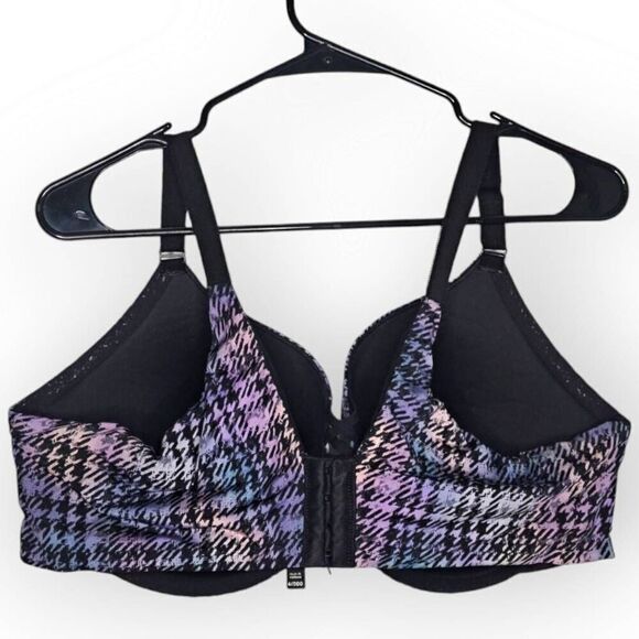 Torrid Women's Plus Size Dream Wire-Free Bra in Hygge Plaid Blue size 44 DDD - Picture 4 of 7